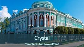  Presentation with president - Colorful slide set enhanced with sevastyanov house yekaterinburg russia backdrop and a ocean colored foreground