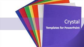  Presentation with different - Audience pleasing presentation consisting of seven folders in different colors backdrop and a violet colored foreground
