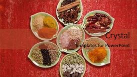  Presentation with shape - Presentation theme enhanced with seven leaf shape plate background and a red colored foreground