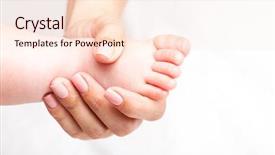  Presentation with physician - Beautiful slides featuring seven month baby girls foot backdrop and a lemonade colored foreground
