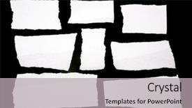  Presentation with black paper - Amazing slides having seven pieces of paper on black backdrop and a light gray colored foreground