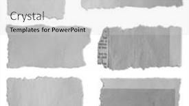  Presentation with torn paper - Audience pleasing PPT layouts consisting of seven-pieces-of-torn-paper backdrop and a light gray colored foreground