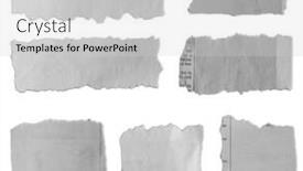  Presentation with torn-paper - Presentation theme enhanced with seven-pieces-of-torn-paper and a light gray colored foreground