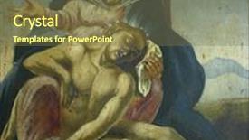  Presentation with blessed - Cool new PPT theme with seven sorrows of the blessed virgin mary backdrop and a tawny brown colored foreground