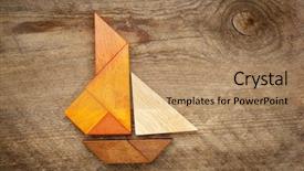  Presentation with barn wood - Cool new slide set with yacht built from seven tangram backdrop and a coral colored foreground