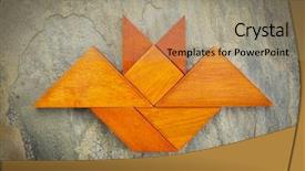  Presentation with halloween bat - Audience pleasing slide deck consisting of bat built from seven tangram backdrop and a coral colored foreground