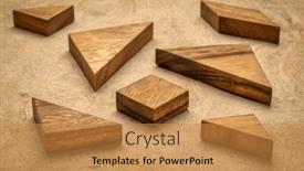  Presentation with traditional musical instruments angklung wood - Slide set having seven-tangram-wooden-pieces background and a gold colored foreground