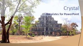  Presentation with pyramid - Colorful PPT layouts enhanced with seven-tier-pyramid-prasat-thom backdrop and a sky blue colored foreground