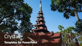  Presentation with monastery - Amazing slide deck having seven-tiered-spire-of-bagaya backdrop and a wine colored foreground