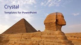  Presentation with egypt pyramid - PPT theme featuring seven wonders of the world background and a lemonade colored foreground