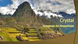  Presentation with seven wonder of world - Presentation theme having seven wonders of the world background and a tawny brown colored foreground