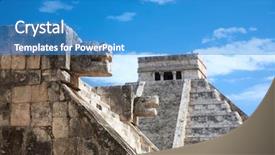  Presentation with venus - PPT theme with seven wonders of the world background and a teal colored foreground