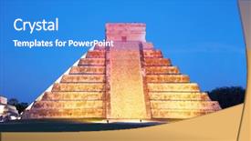  Presentation with show - Audience pleasing PPT layouts consisting of seven wonders of the world backdrop and a teal colored foreground