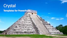  Presentation with mexico - Slides with seven wonders of the world background and a cobalt blue colored foreground