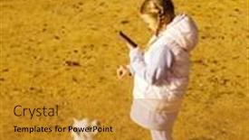  Presentation with old west - PPT theme enhanced with seven-year-old-girl background and a gold colored foreground