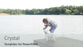  Presentation with pets - Slides with seven-year-old-girl background and a light gray colored foreground