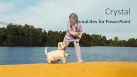  Presentation with old west - Slides consisting of seven-year-old-girl background and a sky blue colored foreground