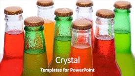  Presentation with orange lime - Slide deck enhanced with several assorted flavors of soda background and a crimson colored foreground