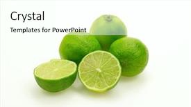  Presentation with half white and half bright coloured - Colorful PPT layouts enhanced with several bright and fresh limes backdrop and a  colored foreground