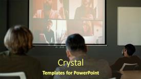  Presentation with questions - PPT layouts with several-business-people-on-whiteboard background and a tawny brown colored foreground