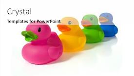  Presentation with rubber - Beautiful theme featuring several-different-colors-of-rubber backdrop and a white colored foreground