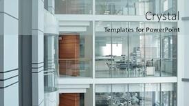  Presentation with windows - Cool new slide set with several-floors-inside-large-contemporary backdrop and a light blue colored foreground