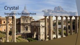  Presentation with forum - Slide set featuring several important ancient government background and a light blue colored foreground