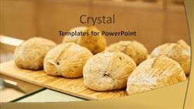  Presentation with customers - Slide deck with several-loaves-of-fresh-wheat background and a gold colored foreground