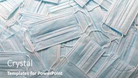  Presentation with face masks - Cool new presentation theme with several-medical-face-masks-randomly backdrop and a gray colored foreground