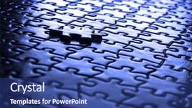  Presentation with together puzzle pieces - PPT layouts having several puzzle pieces put together background and a ocean colored foreground
