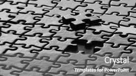  Presentation with together puzzle pieces - Amazing theme having several puzzle pieces put together backdrop and a gray colored foreground