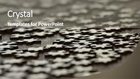  Presentation with together puzzle pieces - Slides with several puzzle pieces put together background and a gray colored foreground