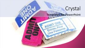  Presentation with raffle ticket - Slide deck having several raffle tickets close up background and a light blue colored foreground