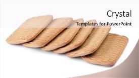  Presentation with chip - Presentation theme consisting of several rectangular chip cookies isolated background and a white colored foreground