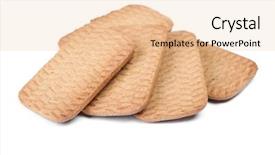  Presentation with chip - Beautiful presentation theme featuring several rectangular chip cookies isolated backdrop and a lemonade colored foreground