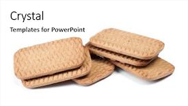  Presentation with chip - Colorful presentation theme enhanced with several rectangular chip cookies isolated backdrop and a white colored foreground