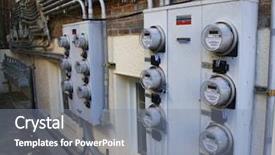  Presentation with electric utility - Presentation theme with several rows of electric background and a gray colored foreground