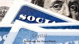  Presentation with social security - PPT layouts consisting of several-social-security-cards background and a light blue colored foreground