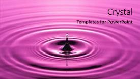  Presentation with water droplets - Theme featuring several splashes on the water and droplets falling down background and a lilac colored foreground