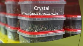  Presentation with plastic containers - Slide set having several-stacks-of-plastic-containers background and a tawny brown colored foreground