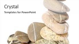  Presentation with stones - Presentation theme with dzen - several stones isolated over white background and a white colored foreground