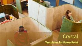  Presentation with intercultural - PPT layouts having several-young-intercultural-co-workers background and a tawny brown colored foreground