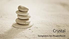  Presentation with zen stone - Colorful slides enhanced with several zen stones backdrop and a soft green colored foreground