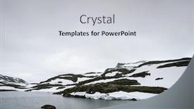  Presentation with route - Colorful slide deck enhanced with severe northern landscape flyvotni lake norway near snowy road bjorgavegen aurlandsfjellet scenic route backdrop and a light gray colored foreground