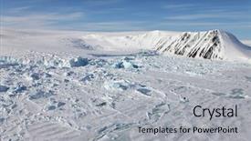  Presentation with land - Beautiful presentation featuring severnaya zemlya northern land aerial backdrop and a light gray colored foreground