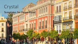  Presentation with 2018 - Audience pleasing presentation theme consisting of sevilla-spain-anuary-13-2018 backdrop and a coral colored foreground