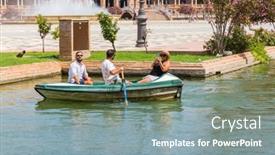  Presentation with espana - Theme enhanced with seville-andalusia-spain-august-12 background and a mint green colored foreground