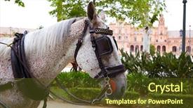  Presentation with espana - Slides having seville sevilla plaza de espana horse andalusia spain exterior image shot from public floor background and a tawny brown colored foreground
