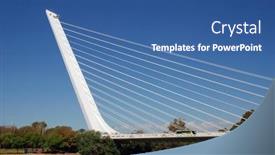  Presentation with crossing bridge - Presentation with seville-spain-april-3-2019 background and a ocean colored foreground