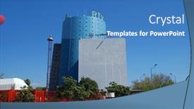  Presentation with broadcaster - Cool new theme with seville-spain-april-3-2019 backdrop and a teal colored foreground